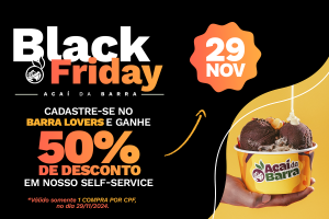 promoção de black friday de açaí